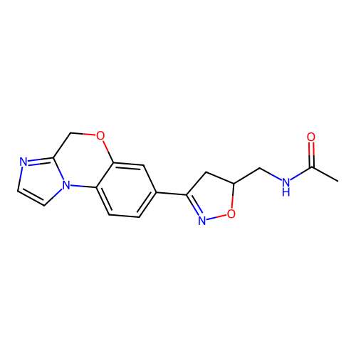N-[[4,5-Dihydro-3-(4H-imidazo[2,1-c][1,4]benzoxazin-7-yl)-5-isoxazolyl]methyl]acetamide structure