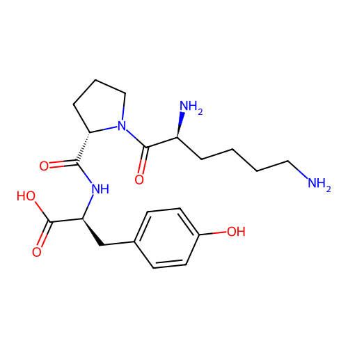 H-Lys-Pro-Tyr-OH structure