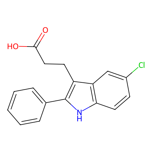 3-(5-chloro-2-phenyl-1H-indol-3-yl)propanoic Acid structure