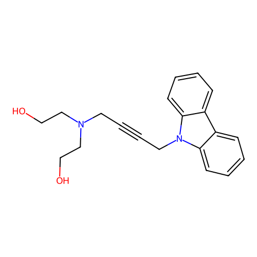 2-[(4-Carbazol-9-yl-but-2-ynyl)-(2-hydroxy-ethyl)-amino]-ethanol structure