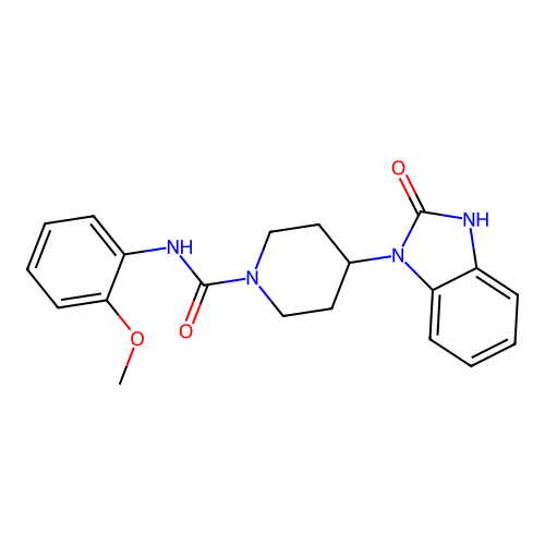 N-(2-methoxyphenyl)-4-(2-oxo-3H-benzimidazol-1-yl)piperidine-1-carboxamide structure