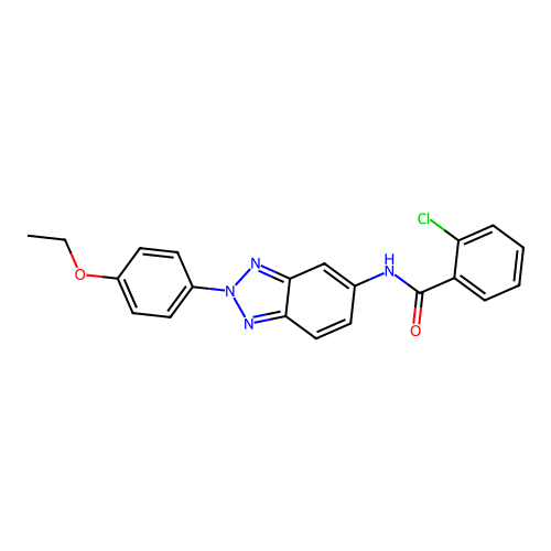 2-chloro-N-[2-(4-ethoxyphenyl)-2H-1,2,3-benzotriazol-5-yl]benzamide structure