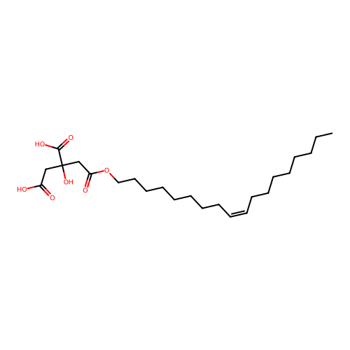 (Z)-(9-Octadecenyl) dihydrogen 2-hydroxypropane-1,2,3-tricarboxylate structure