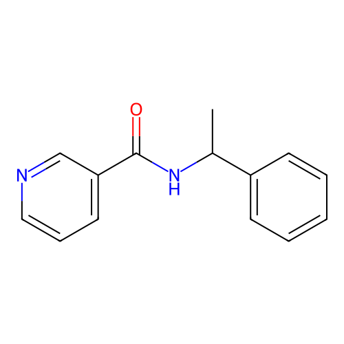 N-(1-phenylethyl)nicotinamide structure