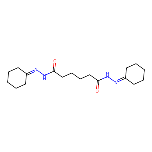 N'~1~,N'~6~-dicyclohexylidenehexanedihydrazide structure