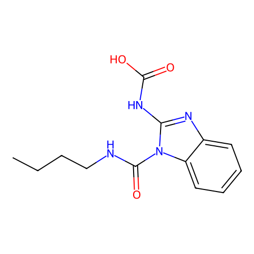 Carbamic acid, [1-[(butylamino)carbonyl]-1H-benzimidazol-2-yl]- structure