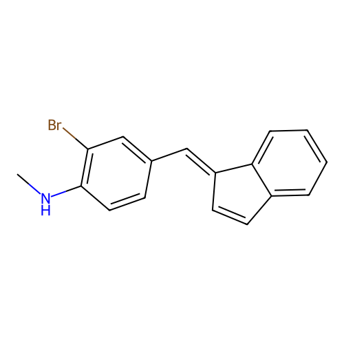 p-Toluidine, 2-bromo-alpha-inden-1-ylidene-N-methyl- structure