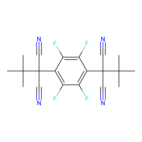 alpha1,alpha4-Dicyano-alpha1,alpha4-Bis(1,1-Dimethylethyl)-2,3,5,6-Tetrafluoro-1,4-Benzenediacetonitrile structure