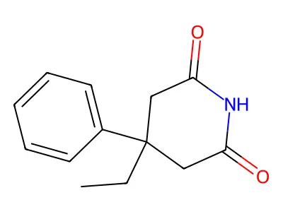 Glutarimide, 3-ethyl-3-phenyl- structure