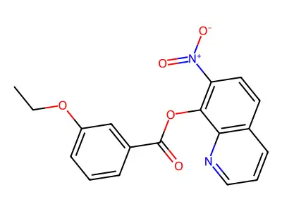 间乙氧基苯甲酸7-硝基-8-喹啉酯 structure