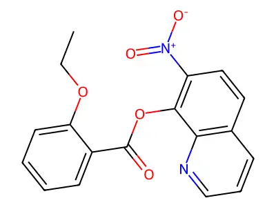邻乙氧基苯甲酸7-硝基-8-喹啉酯 structure