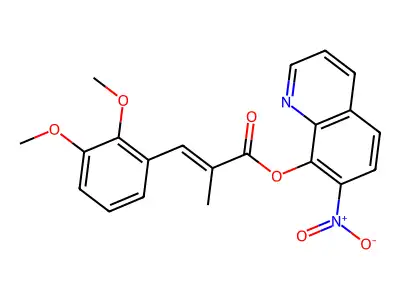 (7-Nitroquinolin-8-yl) 3-(2,3-dimethoxyphenyl)-2-methylprop-2-enoate structure