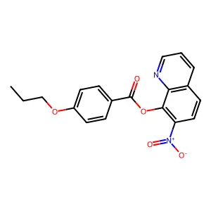 Benzoic acid, 4-propoxy-, 7-nitro-8-quinolinyl ester structure