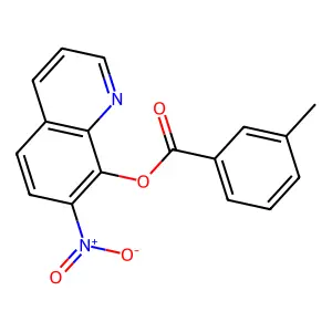m-Toluic acid, 7-nitro-8-quinolyl ester structure