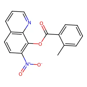 o-Toluic acid, 7-nitro-8-quinolyl ester structure