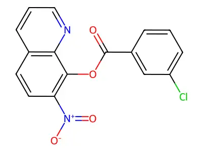 间氯苯甲酸7-硝基-8-喹啉酯 structure