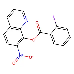 Benzoic acid, 2-iodo-, 7-nitro-8-quinolinyl ester structure