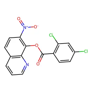Benzoic acid, 2,4-dichloro-, 7-nitro-8-quinolinyl ester structure