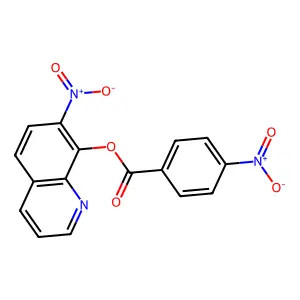 8-Quinolinol, 7-nitro-, p-nitrobenzoate (ester) structure