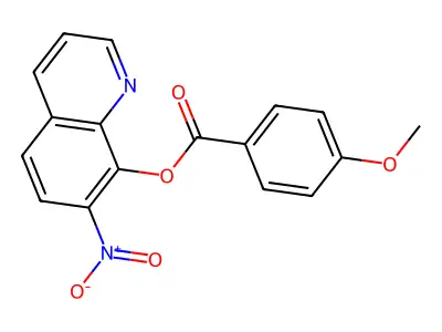 对茴香酸7-硝基-8-喹啉酯 structure
