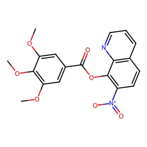Benzoic acid, 3,4,5-trimethoxy-, 7-nitro-8-quinolinyl ester structure