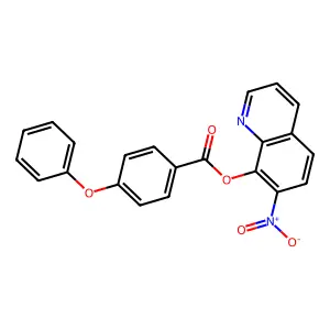 Benzoic acid, 4-phenoxy-, 7-nitro-8-quinolinyl ester structure