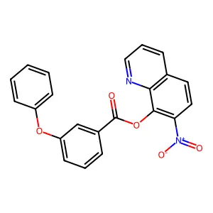 Benzoic acid, 3-phenoxy-, 7-nitro-8-quinolinyl ester structure