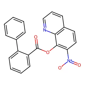(1,1'-Biphenyl)-2-carboxylic acid, 7-nitro-8-quinolinyl ester structure