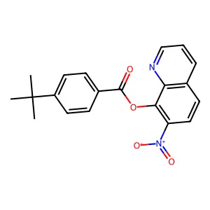 Benzoic acid, 4-(1,1-dimethylethyl)-, 7-nitro-8-quinolinyl ester structure