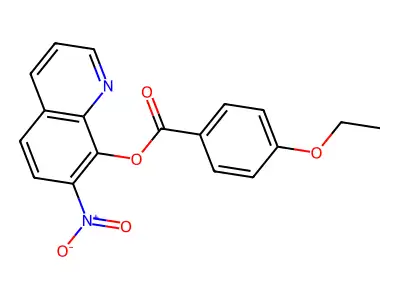 对乙氧基苯甲酸7-硝基-8-喹啉酯 structure