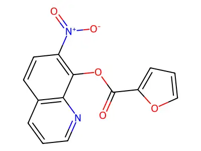 2-Furancarboxylic acid, 7-nitro-8-quinolinyl ester structure
