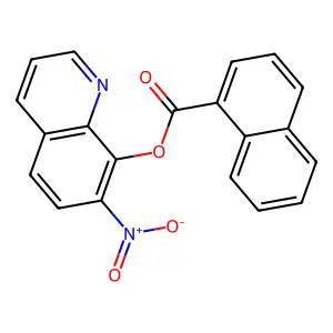 1-Naphthalenecarboxylic acid, 7-nitro-8-quinolinyl ester structure