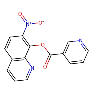 3-Pyridinecarboxylic acid, 7-nitro-8-quinolinyl ester structure