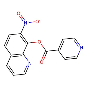 4-Pyridinecarboxylic acid, 7-nitro-8-quinolinyl ester structure