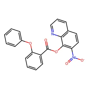 Benzoic acid, 2-phenoxy-, 7-nitro-8-quinolinyl ester structure