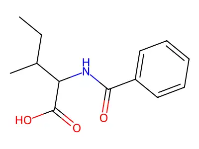 (2S,3S)-2-(benzoylamino)-3-methylpentanoic acid structure