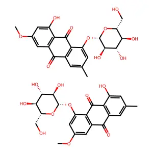 Emodin 1-O-beta-D-glucoside structure