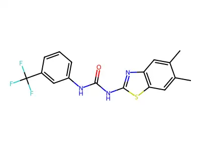 1-(5,6-Dimethyl-2-benzothiazolyl)-3-(3-(trifluoromethyl)phenyl)urea structure