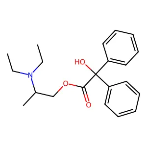 2-(Diethylamino)propyl hydroxy(diphenyl)acetate structure