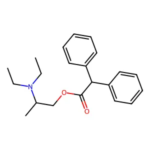 Benzeneacetic acid, alpha-phenyl-, 2-(diethylamino)propyl ester structure