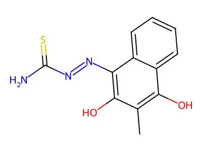 (2,4-Dihydroxy-3-methylnaphthalen-1-yl)iminothiourea structure