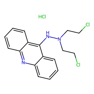 Acridine, 9-(2,2-bis(2-chloroethyl)hydrazino)-, monohydrochloride structure