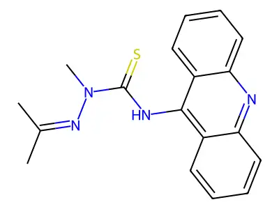 Acetone, 4-(9-acridinyl)-2-methyl-3-thiosemicarbazone structure