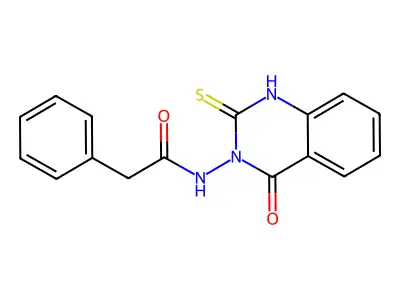 N-(4-oxo-2-sulfanylidene-1H-quinazolin-3-yl)-2-phenylacetamide structure