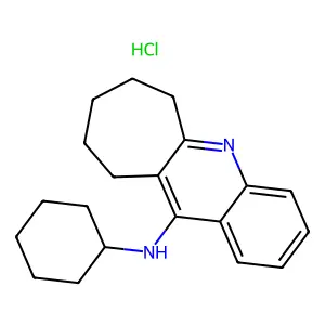 6H-Cyclohepta(b)quinolin-11-amine, 7,8,9,10-tetrahydro-N-cyclohexyl-, monohydrochloride structure