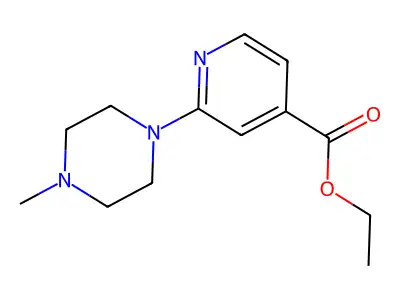 Ethyl 2-(4-methylpiperazin-1-yl)pyridine-4-carboxylate structure