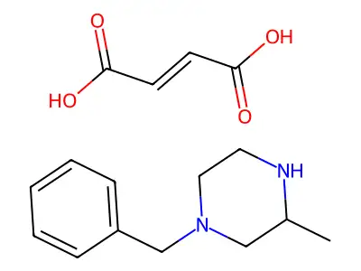bis((2E)-but-2-enedioic acid); 1-benzyl-3-methylpiperazine structure