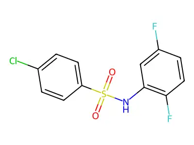 4-chloro-N-(2,5-difluorophenyl)benzenesulfonamide structure