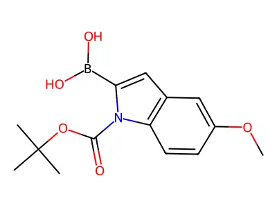 1-Boc-5-methoxyindole-2-boronic acid structure
