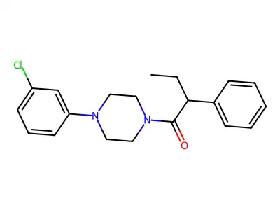 1-[4-(3-Chlorophenyl)piperazin-1-yl]-2-phenylbutan-1-one structure
